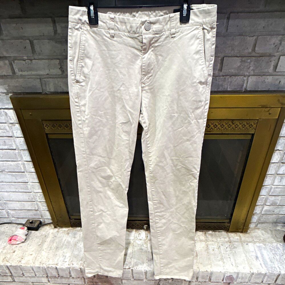 Bonobos Men's Slim Fit Stretch Chino Pants Beige 33W Flat Front Pockets